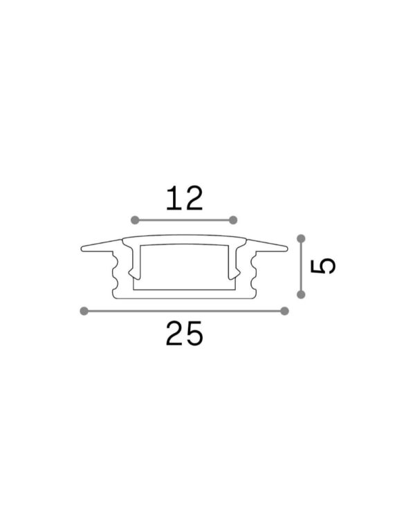 SLOT REC TRIM D25xD5 2000 mm WH – 1-ID203102