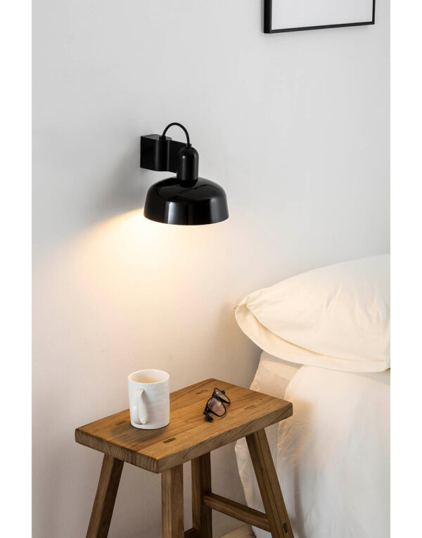 TATAWIN BLACK WALL LAMP 1xE27 – 1-FR20335-117