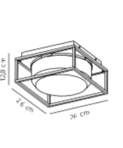 Nordlux Griffin 2218126047 Εξωτερικό Φωτιστικό Οροφής 1xE27IP44 Smoked