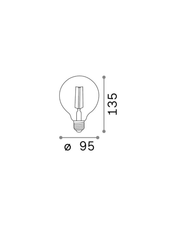 E27 GLOBO D095 04W 2200K CRI80 AMBRA DIMM – 1-ID223933