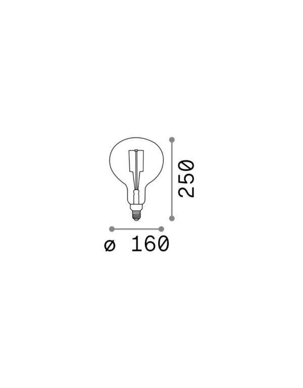 E27 GLOBO D160 04W 2200K CRI80 AMBRA DIMM – 1-ID223940