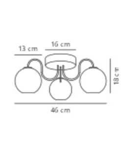 Franca | Ceiling light | Brass – 1-NR2312506035