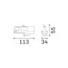 LINK 3-PHASE TRACK ADAPTOR DALI WH – 1-ID246505