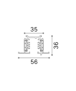 LINK 3-PHASE TRIM PROFILE 2000 mm DALI 1-10V WH – 1-ID246895