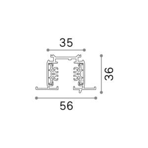 LINK 3-PHASE TRIM PROFILE 2000 mm DALI 1-10V WH – 1-ID246895