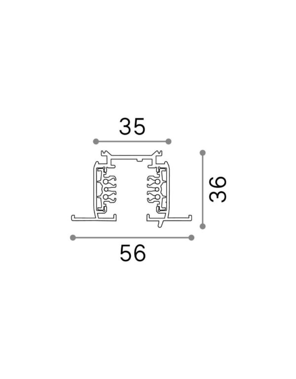 LINK 3-PHASE TRIM PROFILE 2000 mm DALI 1-10V WH – 1-ID246895