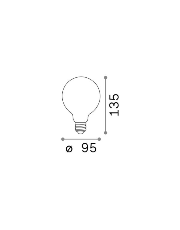 E27 GLOBO D095 08W 3000K CRI80 BIANCO DIMM – 1-ID252186