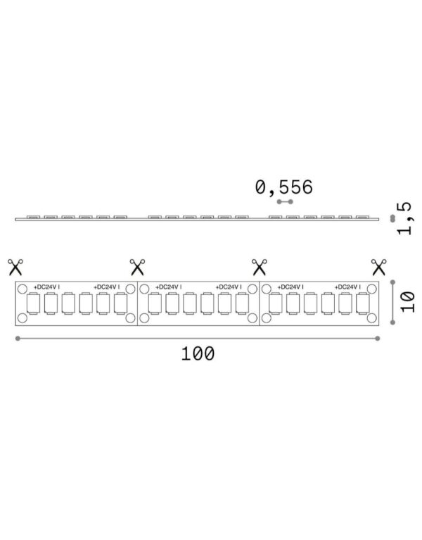 STRIP LED 180 SMD 40W/M 4000K CRI90 IP20 – 1-ID253893