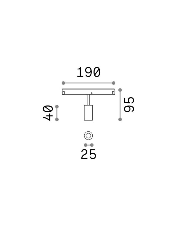 EGO TRACK SINGLE 03W 3000K ON-OFF BK – 1-ID257617