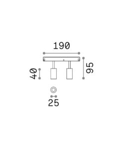 EGO TRACK DOUBLE 05W 3000K ON-OFF BK – 1-ID257624