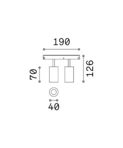 EGO TRACK DOUBLE 16W 3000K ON-OFF BK – 1-ID257648