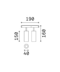 EGO TRACK DOUBLE 24W 3000K ON-OFF BK – 1-ID257662