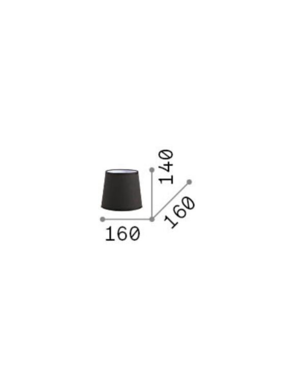 SET UP PARALUME CONO D16 NERO – 1-ID270036