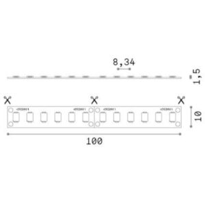 STRIP LED 120 SMD 15W/M 3000K CRI90 IP65 – 1-ID272504