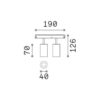 EGO TRACK DOUBLE 16W 3000K ON-OFF WH – 1-ID282954