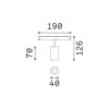 EGO TRACK SINGLE 08W 3000K ON-OFF WH – 1-ID282985