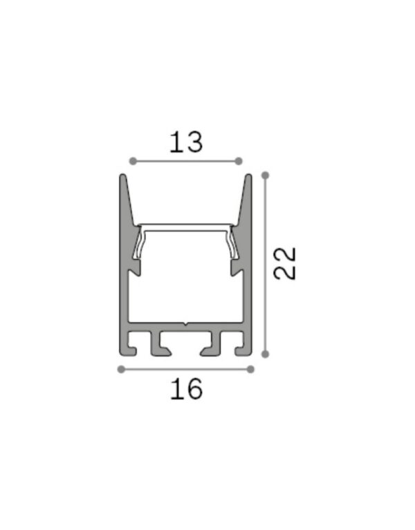 SLOT SUR D16 x D22 2000 mm WH – 1-ID307152