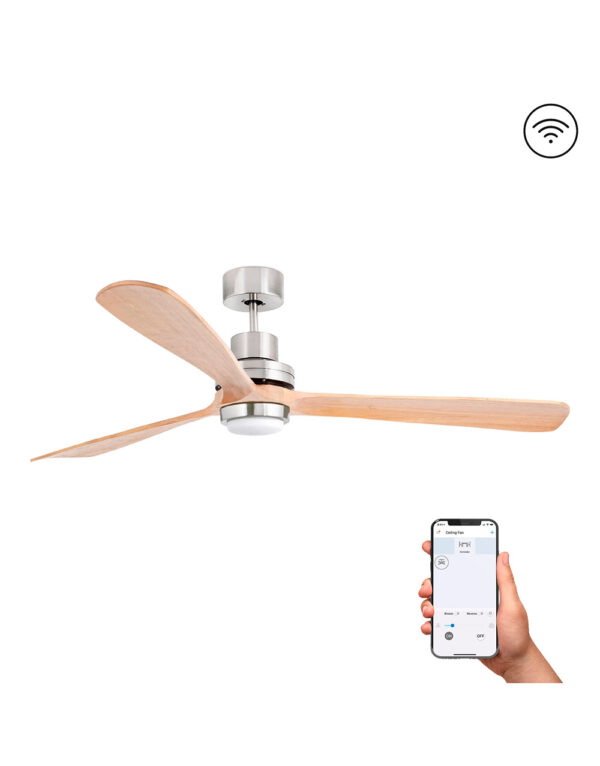 LANTAU-G O 1680 MM DC PINE WITH LIGHT 3 BLADES S/R – 1-FR33505DCWP
