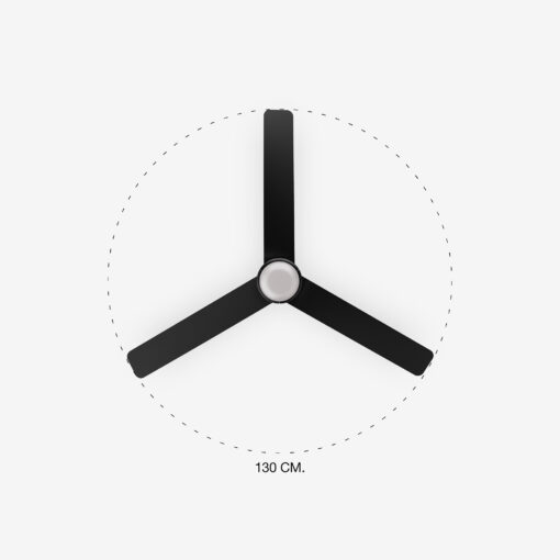PUNT O1300MM BLACK 3 BLACK BLADES LED 18W – 1-FR.33815-21