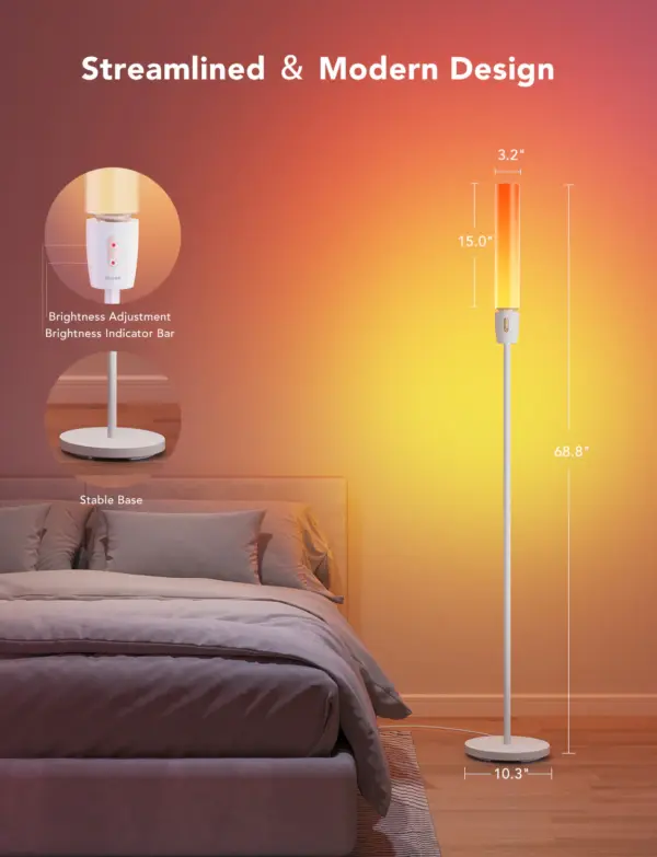 RGBICWW Cylinder Floor Lamp H6078 Govee 1.SH.01.G049