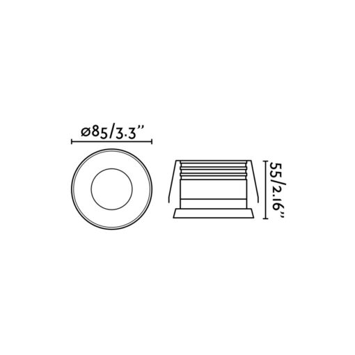 GAS WHITE RECESSED LAMP – 1-FR43404