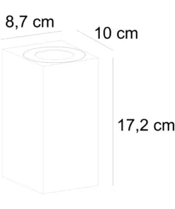 CANTO MAXI KUBI 2 Wall Wall Black Aluminium Nordlux – 1-NR49731003