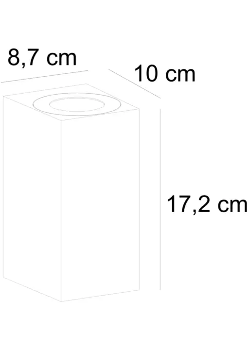 CANTO MAXI KUBI 2 Wall Wall Black Aluminium Nordlux – 1-NR49731003