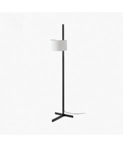 STAND UP BLACK FLOOR LAMP WHITE SHADE E27 20W – 1-FR57211-01