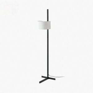 STAND UP BLACK FLOOR LAMP WHITE SHADE E27 20W – 1-FR57211-01