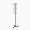STAND UP BLACK FLOOR LAMP WHITE SHADE E27 20W – 1-FR57211-01