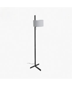 STAND UP BLACK FLOOR LAMP GREY SHADE E27 20W – 1-FR57211-03
