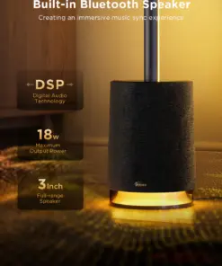 Smart Wi-Fi LED RGBICWW Φωτιστικό Δαπέδου Μαύρο με Ηχέιο H6079 Govee 1.SH.01.G066