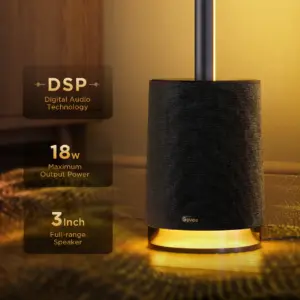 Smart Wi-Fi LED RGBICWW Φωτιστικό Δαπέδου Μαύρο με Ηχέιο H6079 Govee 1.SH.01.G066