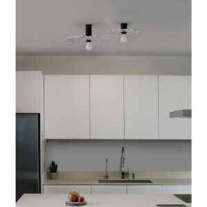 CONFETTI BLACK MARBLE WALL LAMP/CEILING L. E27 – 1-FR62173-50