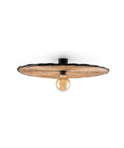 COSTAS BLACK W/L CEILING RATTAN SH. E27 o600*70mm – 1-FR62173-69