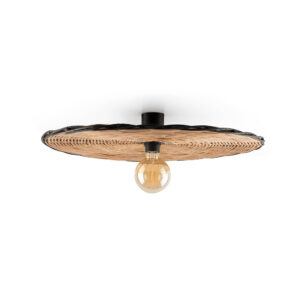 COSTAS BLACK W/L CEILING RATTAN SH. E27 o600*70mm – 1-FR62173-69