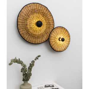 COSTAS BLACK W/L CEILING RATTAN SH. E27 o600*70mm – 1-FR62173-69