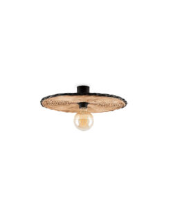 COSTAS W/L CEILING BLACK P. RATAN E27 o400*70mm – 1-FR62173-78