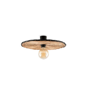 COSTAS W/L CEILING BLACK P. RATAN E27 o400*70mm – 1-FR62173-78