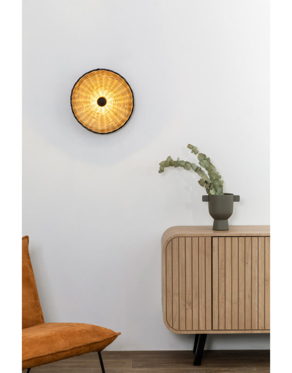 COSTAS W/L CEILING BLACK P. RATAN E27 o400*70mm – 1-FR62173-78