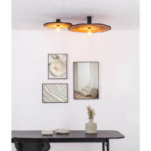 COSTAS W/L CEILING BLACK P. RATAN E27 o400*70mm – 1-FR62173-78