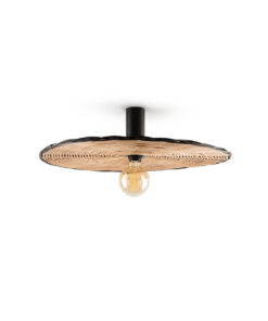 COSTAS W/L CEILING BLACK RATTAN SH. E27 o600*140mm – 1-FR62174-69