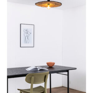 COSTAS W/L CEILING BLACK RATTAN SH. E27 o600*140mm – 1-FR62174-69