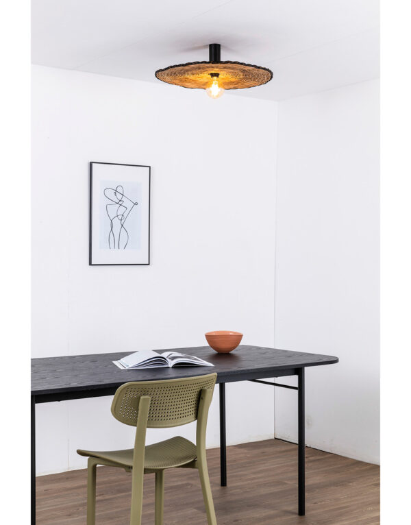 COSTAS W/L CEILING BLACK RATTAN SH. E27 o600*140mm – 1-FR62174-69