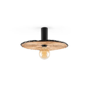 COSTAS W/L CEILING BLACK RATTAN SH. E27 o400*140mm – 1-FR62174-78