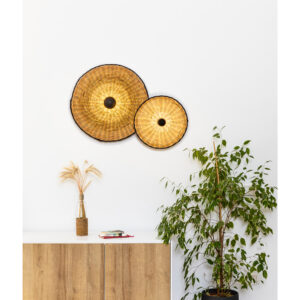 COSTAS W/L CEILING BLACK RATTAN SH. E27 o400*140mm – 1-FR62174-78