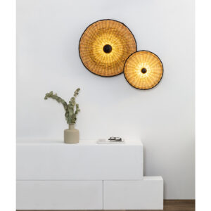 COSTAS W/L CEILING BLACK RATTAN SH. E27 o400*140mm – 1-FR62174-78