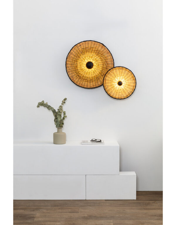 COSTAS W/L CEILING BLACK RATTAN SH. E27 o400*140mm – 1-FR62174-78