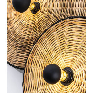 COSTAS W/L CEILING BLACK RATTAN SH. E27 o400*140mm – 1-FR62174-78