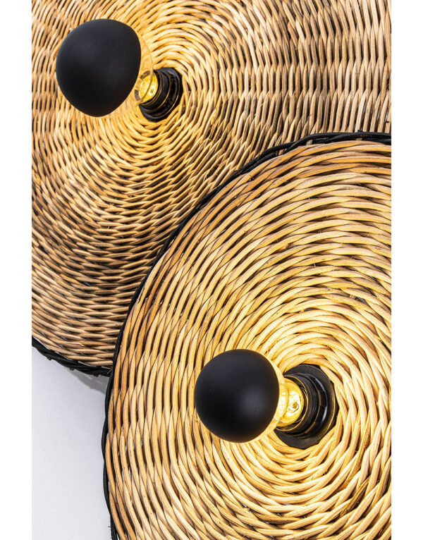 COSTAS W/L CEILING BLACK RATTAN SH. E27 o400*140mm – 1-FR62174-78